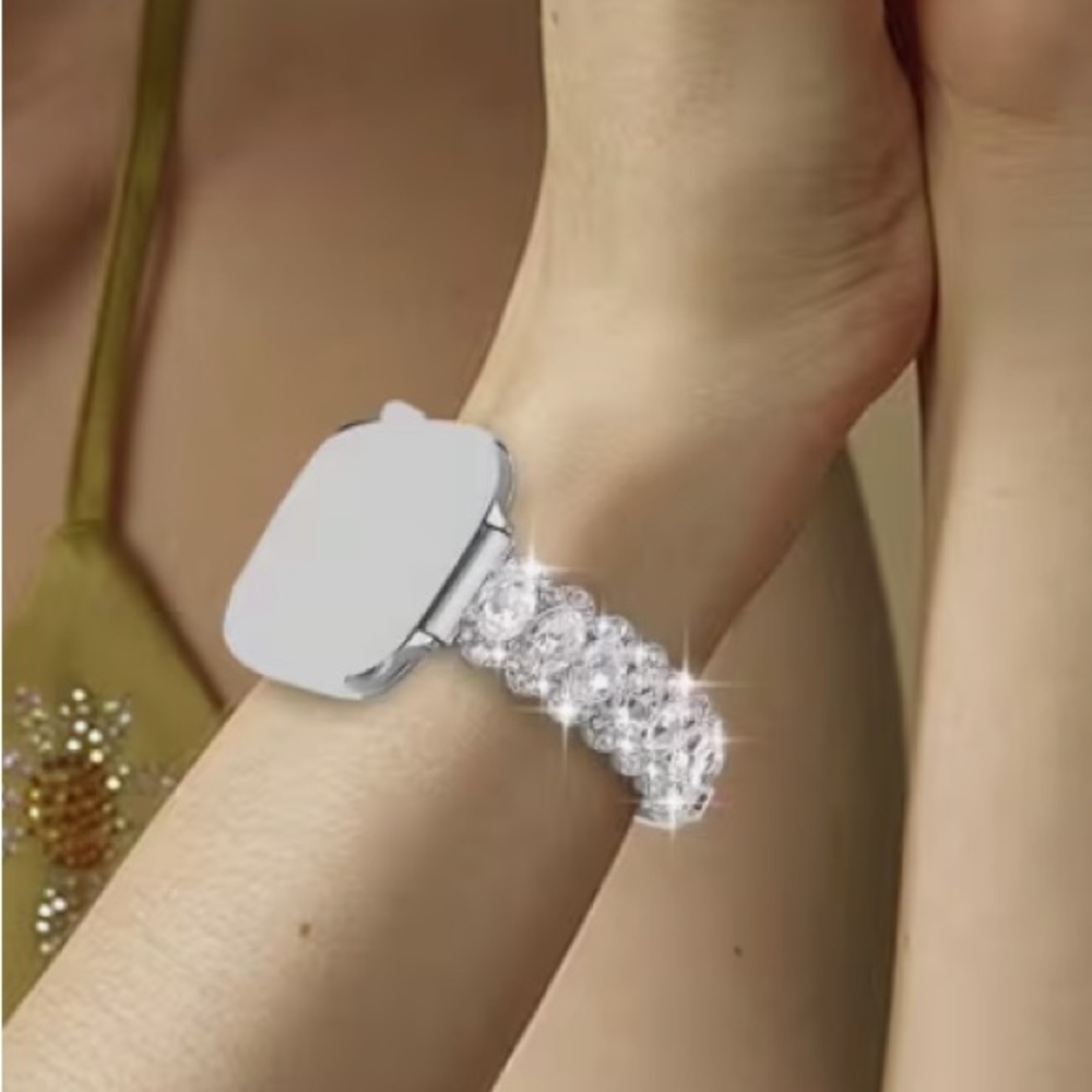 Silver Crystal Rhinestone Replacement Band for Smartwatch Apple Watch - Picture 5 of 5